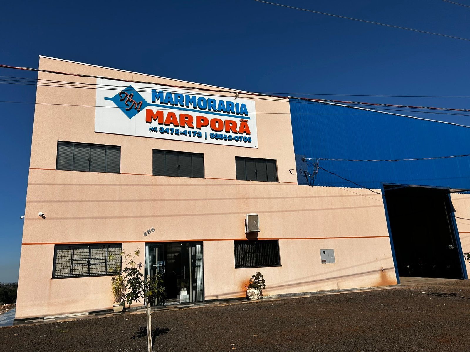 Fachada da Marmoraria Marporã em Ivaiporã